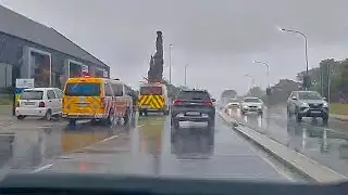 Heavy rain in Port Elizabeth / Gqeberha in South Africa