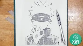 Gojo Satoru - Easy Drawing Tutorial Step by Step