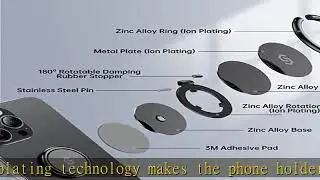 Syncwire Cell Phone Ring Holder Stand, 360 Degree Rotation Finger Ring Kickstand with Polished Meta