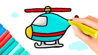 How to draw a helicopter? كيفية رسم طائرة هليكوبتر؟ Cómo dibujar un helicóptero?