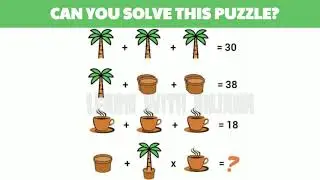 Coconut Tree Pot Tea Cup Math Puzzle  - Solved | Whatsapp Puzzle Viral | Only For Genius