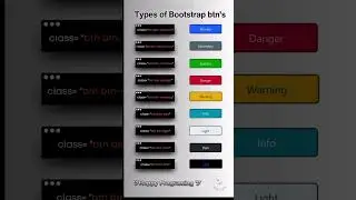Bootstrap Button Tutorial 2024 | How to Add Buttons in Bootstrap ツ𝑯𝒂𝒑𝒑𝒚 𝑷𝒓𝒐𝒈𝒓𝒂𝒎𝒊𝒏𝒈 ツ