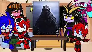 Transformers react to Godzilla | optimus prime | gacha life