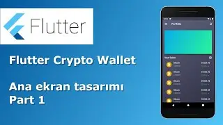 Flutter kripto koin cüzdan uygulaması crypto wallet UI part-1