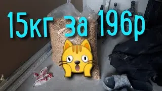 Кошачий наполнитель 15кг за 196р 🐱 Где купить! Прессованные опилки.