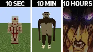 ALL Titans in MINECRAFT: 10 Hours, 10 Minutes, 10 SECONDS!
