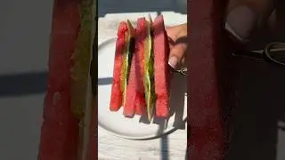 🍉 #Watermelon Sandwich! 😮 SHOCKINGLY GOOD!!! You have to try! #watermelon #watermelonrecipe #fruit