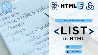 List in Html |  Doctor Booking React JS App | React JS | Day- 54