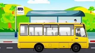 Автобус, развивающий мультик для малышей. Городской транспорт.