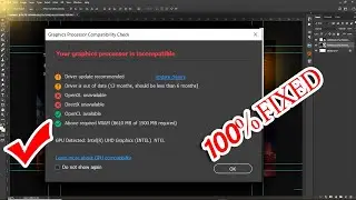 Graphics Processor is incompatible on Photoshop 2023/2024 _ How To Fix Graphics Processor error ✅
