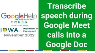Transcribe speech during Google Meet calls into a Google Doc