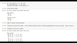 Using Python to study Repeated Game with Nashpy