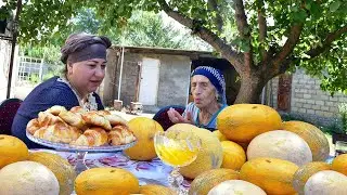 Azerbaijan Village Life | Making Yellow Melon Jam