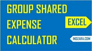 Group Shared Expense Calculator - Free Excel Template - Demo