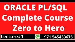 01.ORACLE PL/SQL Introduction