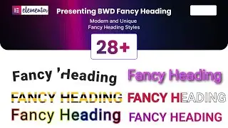 Presenting BWD Fancy Heading Elementor addon