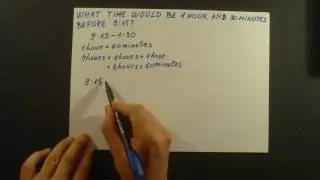 How to subtract time. Simple example. Funny and interesting math.