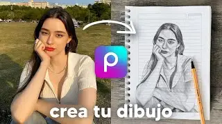 Cómo hacer un DIBUJO con tus FOTOS en PicsArt | Cómo editar fotos en PicsArt