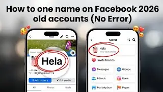 HOW TO ONE NAME ON FACEBOOK 2026 BOTH NEW/OLD ACCOUNTS