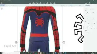 Windows 10 Paint 3d Tutorial : Creating an Spiderman side  back logo  ! Easy 3d software  part 2