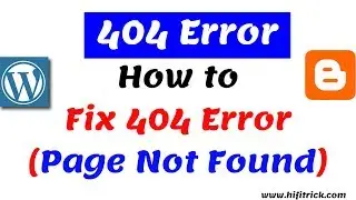 How to Fix 404 Error (Page Not Found) HiFi Trick