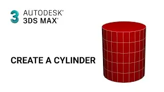 Autodesk 3DS MAX Tutorial - create a cylinder / Change a cylinder colour / Change cylinder radius..