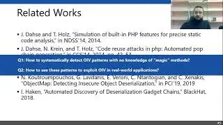 NDSS 2021 SerialDetector: Principled and Practical Exploration of Object Injection Vulnerabilities..