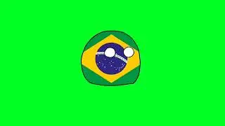 Spinning Brazil ball Green Screen