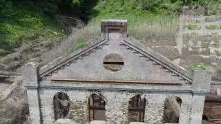ドローン空撮　鹿児島県伊佐市の曽木発電所遺構