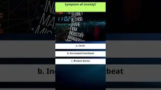 #012 youtube shorts health quiz, youtube shorts 건강 퀴즈, Symptom of anxiety?