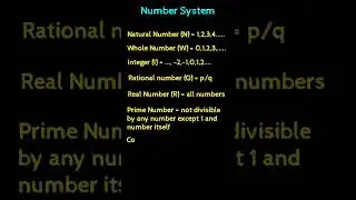Number System || Real Numbers