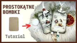Rectangular baubles [decoupage tutorial step by step]