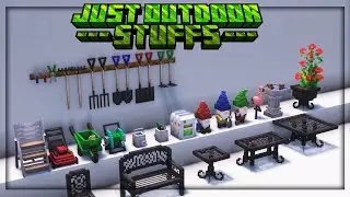 DECORAÇÕES PARA O SEU JARDIM NO MINECRAFT - JUST OUTDOOR STUFFS MOD