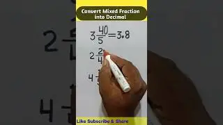 Convert Mixed Fraction into Decimal || @Sky Struggle Education 