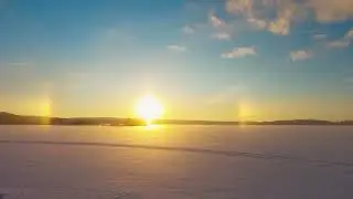 Солнечное гало над Ладогой. Сортавала 28 декабря 2021 г., утро