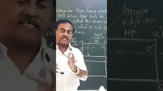 Projection of Triangular Prism resting on longer edge/ Engineering Drawing