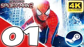 The Amazing Spider Man 2 - 100% Walkthrough (Super-Hero) Part 1 - Mission 1 - 3 (UHD) [4K60FPS]
