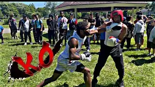 PUBLIC STREET BOXING 🥊 Elite Fighter vs Novice Fighter (002)