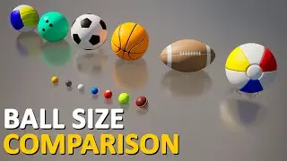 Balls Size Comparison 2023 | Sport balls size comparison in 3D | Basketball, Football or Cricket?