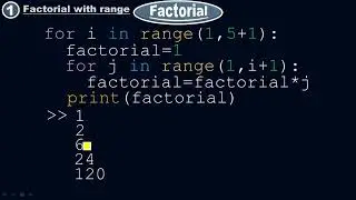 How to find the factorial with the range function in Python? - Python by 