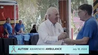Deltona Fire Rescue Autism Awareness Ambulance Wash Down, Push In Ceremony