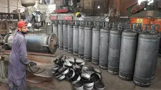 How to Make High Pressure LPG Gas Cylinders Inside The Factory ||Amazing Cylinder Manufacturing.