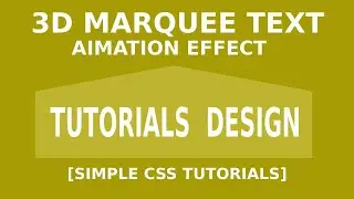 Pure CSS 3D Marquee Text Animation Effects Simple Html CSS | Tutorials Design