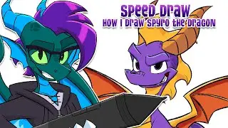 How I Draw Spyro the Dragon (Speed Draw)