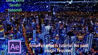 Realistic Snowfall effects creation for your footage in after effects