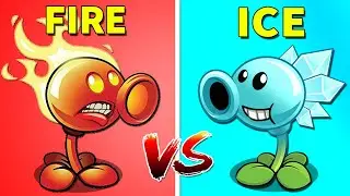 FIRE PEA vs SNOW PEA - Who Will Win? - PvZ 2 Plant VS Plant