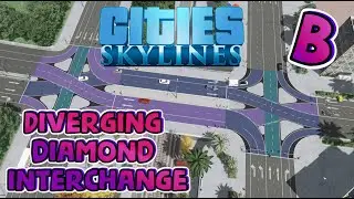 Diverging diamond interchange (CitiesSkylines)