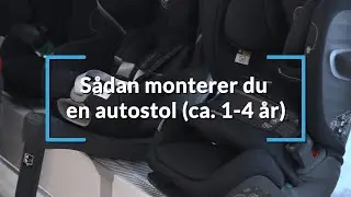 Sådan monterer du en autostol (ca. 1-4 år)