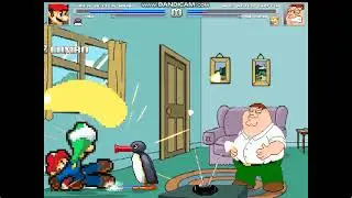 mugen-Super better Mario/Pingu vs Peter Griffin/Homer Simpson