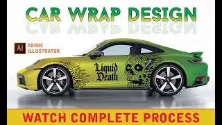 How to make car wrap design in Adobe illustrator | Decal Design, Car wrap design tutorial